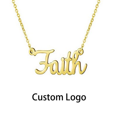 Titanium Steel Faith Inspirational Necklace