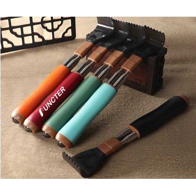 Massage Scalable Stainless Steel Double Bar Anti Rotation Back Scratcher W/ Roller Beads