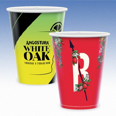12 oz-Plastic-Free, Compostable, Recyclable Paper Cups