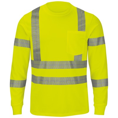Red Kap® Long Sleeve Hi-Visibility T-Shirt, Type R Class 3