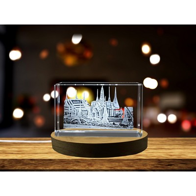 The Grand Palace Bangkok Engraved Crystal Recognition Award w/LED Base
