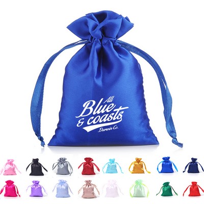 Sleek Satin Drawstring Bag