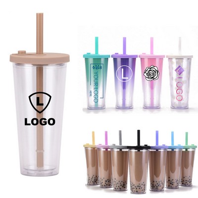 24 Oz. Transparent Milk Tea Cup