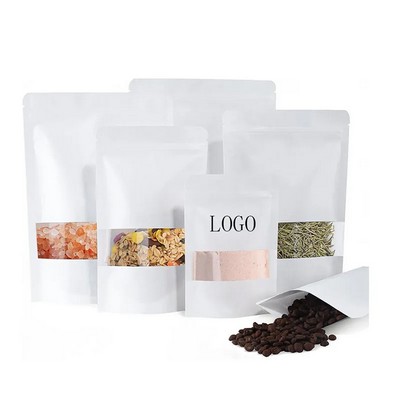 White Kraft Paper Bags with Window