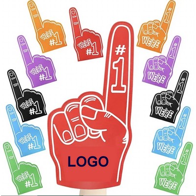 18" Custom Giant EVA Foam Finger Cheerleading Number 1 Universal Foam Hand