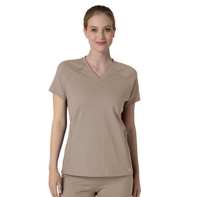 Wink - Renew - Women's Four-Pocket Flex-n-Reach V-Neck Raglan Top