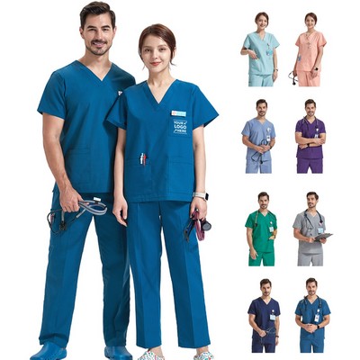Medical Scrubs Uniform Top and Pants