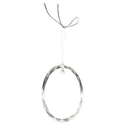 Crystal Ornament with Silver Loop