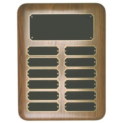Genuine Walnut Elliptical Edge Perpetual Plaque
