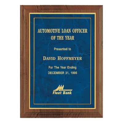 American Walnut Step Edge Plaque with Plate