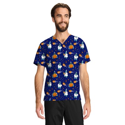 Cherokee - Tooniforms - Unisex 2-Pocket V-Neck Print Top