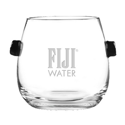 Ebony Trimmed Glass Ice Bucket