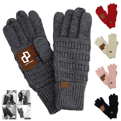Unisex Knitted Anti-Slip Touchscreen Gloves
