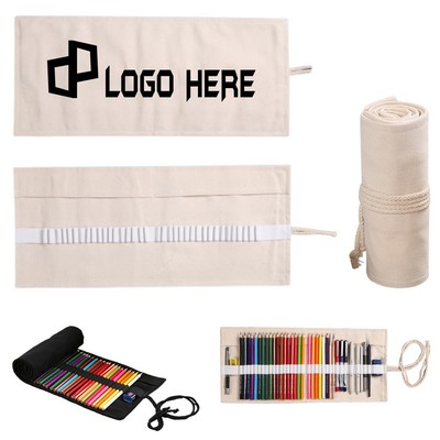 Canvas Rolled Storage Pencil Case