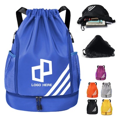 10.63X1.97X6.5" Oxford Fabric Drawstring Backpack