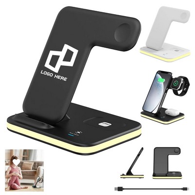 3" 1 Wireless Charger W/ Night Light