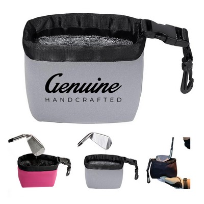 Waterproof Face Detachable Clip Golf Ball Club Cleaning Bag