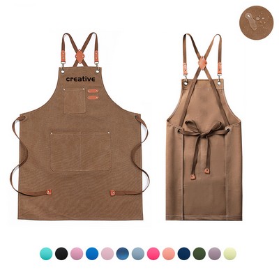 Customizable Canvas Apron with Adjustable Straps
