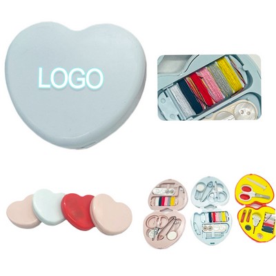 Plastic Heart-Shaped Sewing Kit