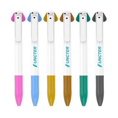 Cute Dog Ballpoint Pen 2-Colors Original Retractable Pen