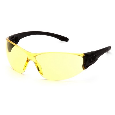 Trulock Safety Glasses, Black Frame with Amber Lens