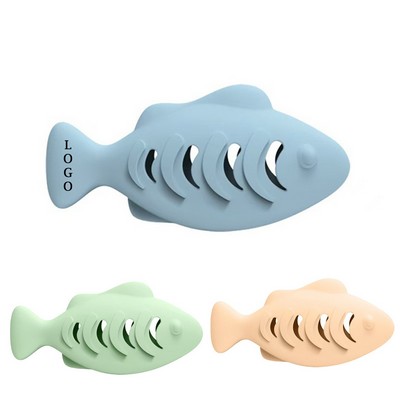 Silicone Fish-shaped Kitten Toy
