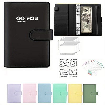 A6 PU Leather Budget Binder
