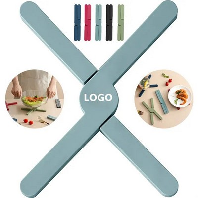 Heat Insulated Silicone Folding Kitchen Table Coaster