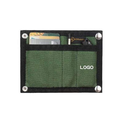 Rugged Canvas EDC Pocket Organizer with Multi-Tool Slots