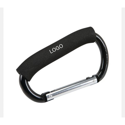 Large D-Shaped Carabiner Clip w/Comfort Grip