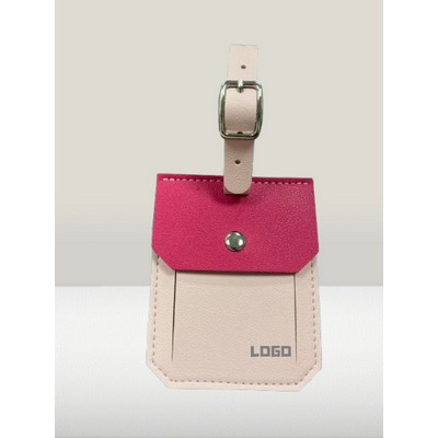Privacy Flap PU Leather Luggage Tag