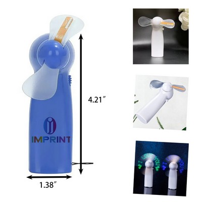 Customizable Mini LED Flash Fan