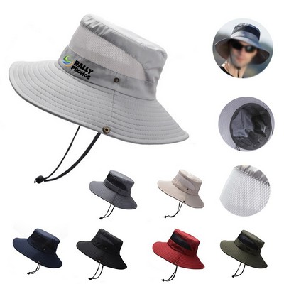 Unisex Breathable Wide Brim Bucket Fishing Hat