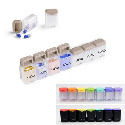 Magnetic Detachable Pill Organizer 1 Time a Day Weekly Pill Box