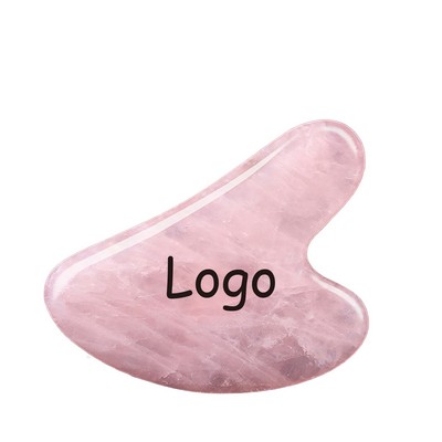 Premium Rose Quartz Heart Gua Sha Facial Tool - Crystal Scraping Massage Stone for Face & Skin