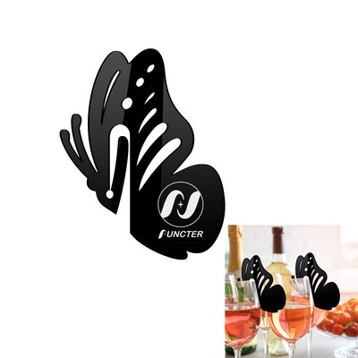 #2 Butterfly Acrylic Drink Marker Wine Glass Recognizer Name Marker