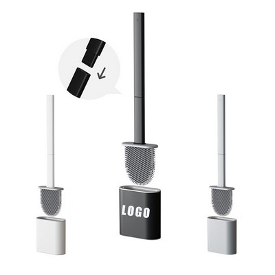 Wall-Mounted Silicone Toilet Brush Set