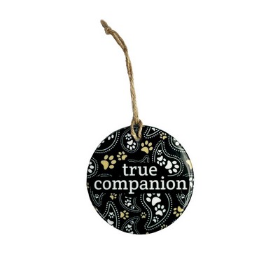 Round Sublimated Ceramic Ornament - 2 Sided