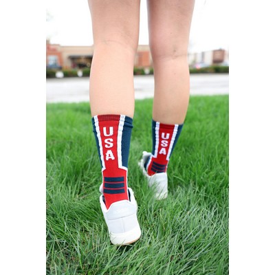 USA Made Crew Athletic Sock