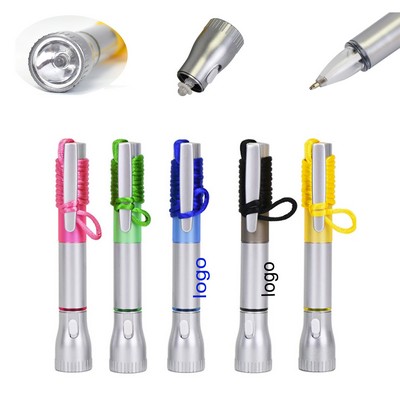 2" 1 Flashlight Pen w/ Lanyard