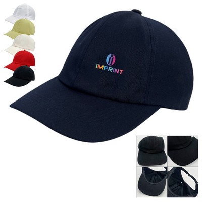 Solid Color Ponytail Baseball Cap