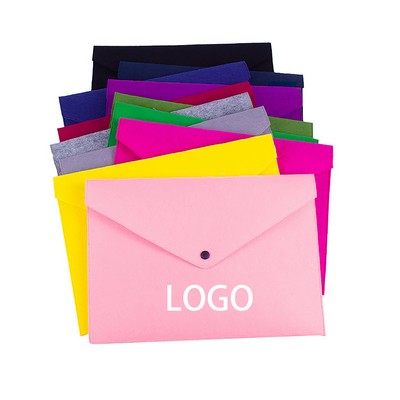 A4 Snap Back Felt File Bag For Documents