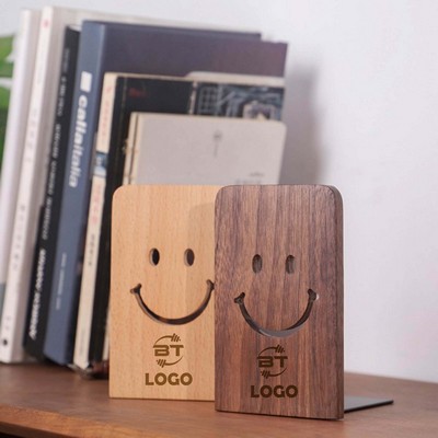 Smiley Face Wooden Bookend