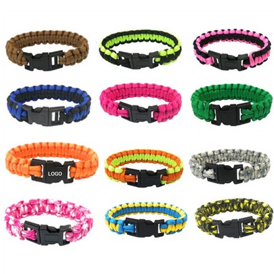 Paracord Survival Bracelet with Metal Plate