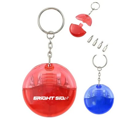 Multi-Bit Screwdriver Tool Keychain