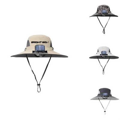 Solar Powered Sun Hat with Built-In Fan