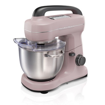 Hamilton Beach Stand Mixer w/4 Quart Stainless Steel Bowl, 7 Speeds, 300 Watt Motor - Rose