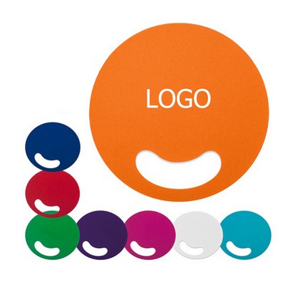 7"D Custom Round Plastic Hand Fan