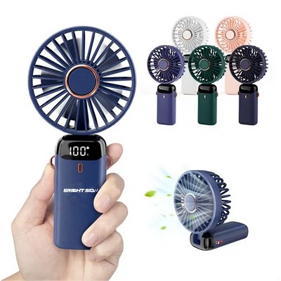 Digital Display Hanging Neck Fan with Phone Stand