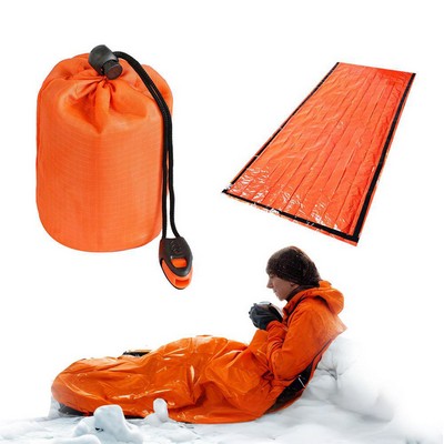 Emergency Sleeping Bag With Pouch Whistle
